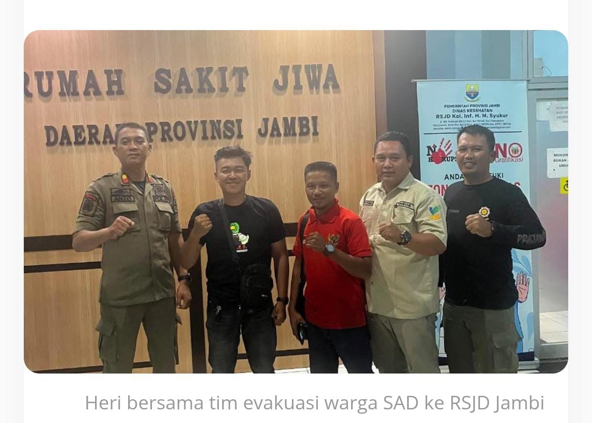 Gerak Cepat, YPM Evakuasi Warga SAD Pengidap ODGJ ke RSJD Jambi